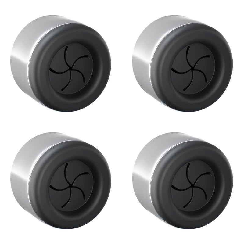 Hometastic Set of 4 Premium Towel Holders for Bathroom, Kitchen and Household - Stainless Steel Tea Towel Holder - Towel Hook Round - Self-Adhesive - No Drilling (Black) - Image 1